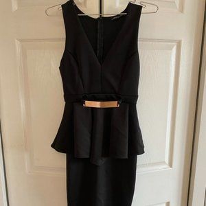 NEW Small Black Peplum Dress
